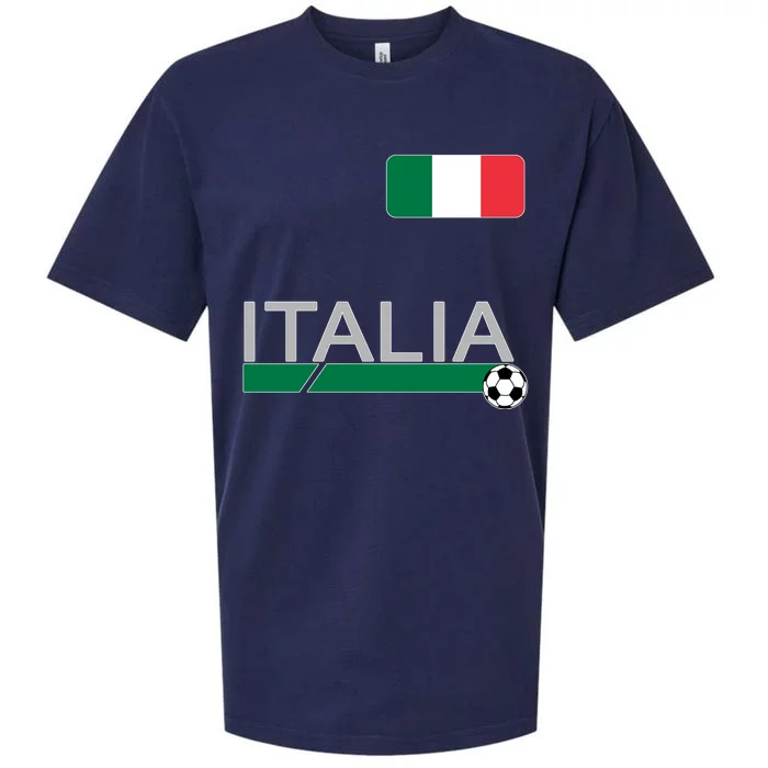 Italia Azzurri Supporter Italian Soccer Team Sueded Cloud Jersey T-Shirt