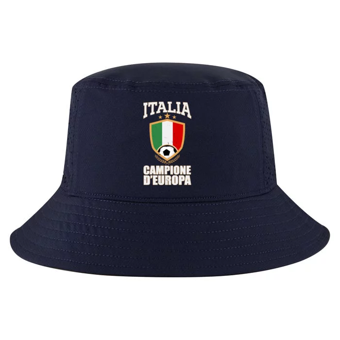 Italia Campione D'Europa Soccer Flag Shield Logo Cool Comfort Performance Bucket Hat