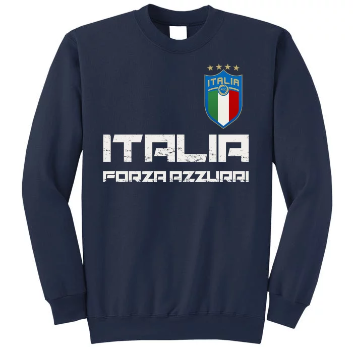 Italia Forza Azzurri Soccer Futbolitaly Flag Logo Sweatshirt Teeshirtpalace