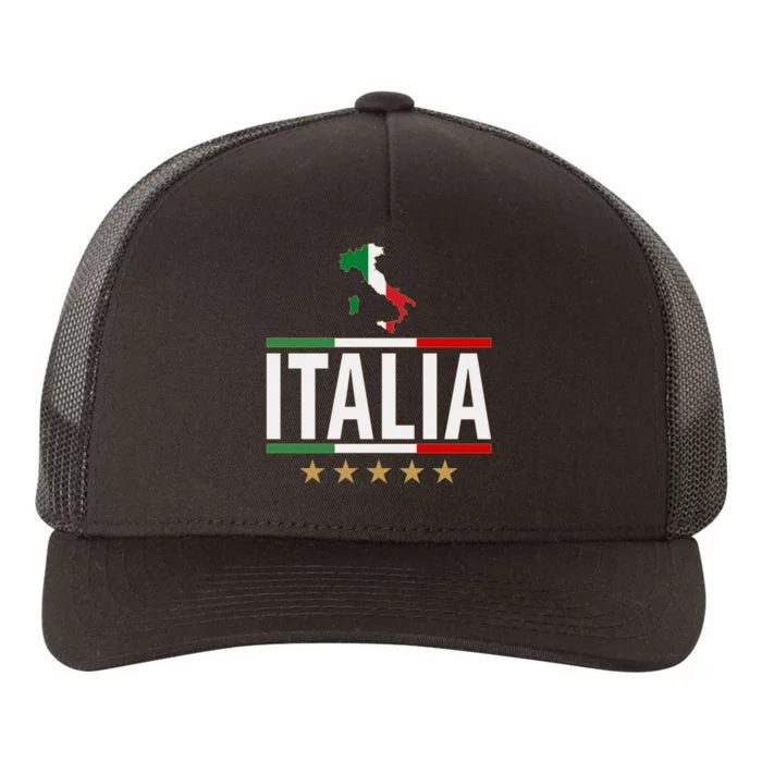 Italia Italy Soccer Football Champions Yupoong Adult 5-Panel Trucker Hat