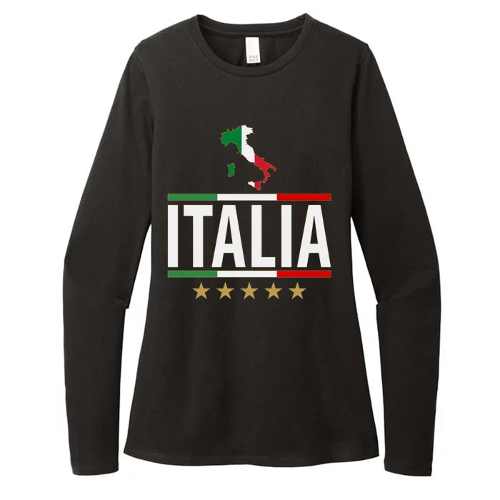 Italia Italy Soccer Football Champions Womens CVC Long Sleeve Shirt