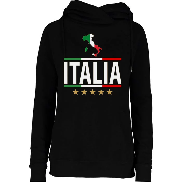 Italia Italy Soccer Football Champions Womens Funnel Neck Pullover Hood