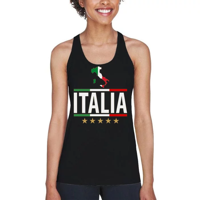 Italia Italy Soccer Football Champions Women's Racerback Tank