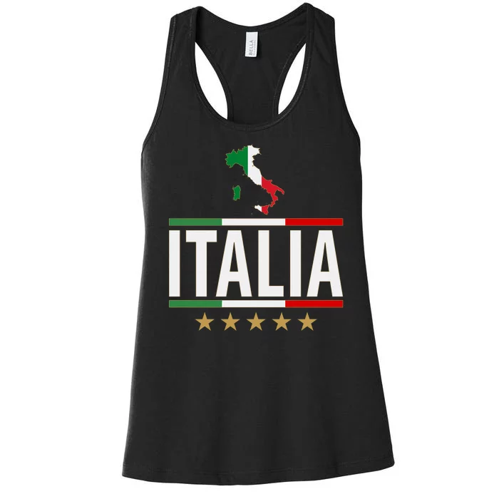 Italia Italy Soccer Football Champions Women's Racerback Tank