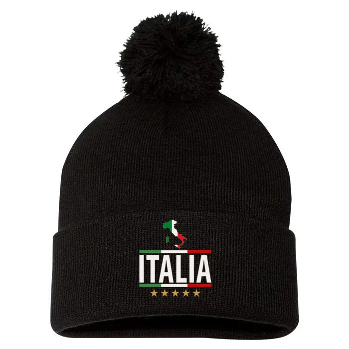 Italia Italy Soccer Football Champions Pom Pom 12in Knit Beanie