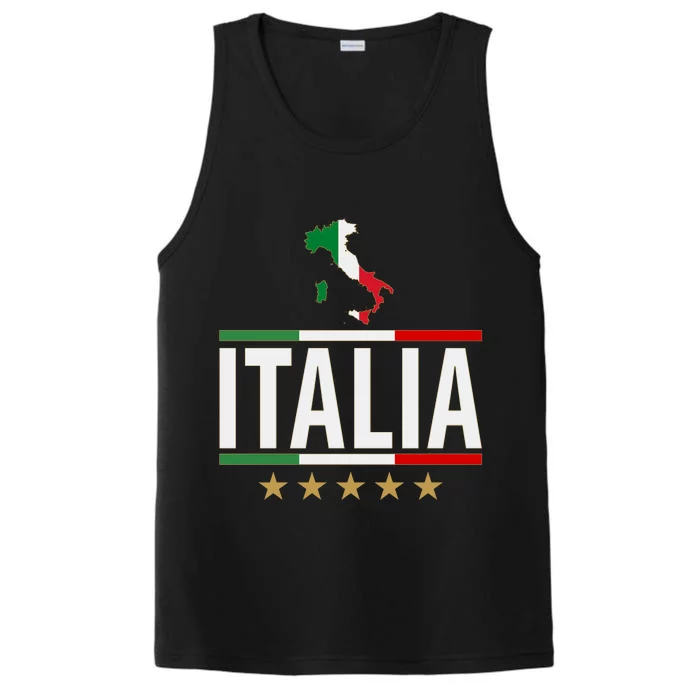 Italia Italy Soccer Football Champions Performance Tank