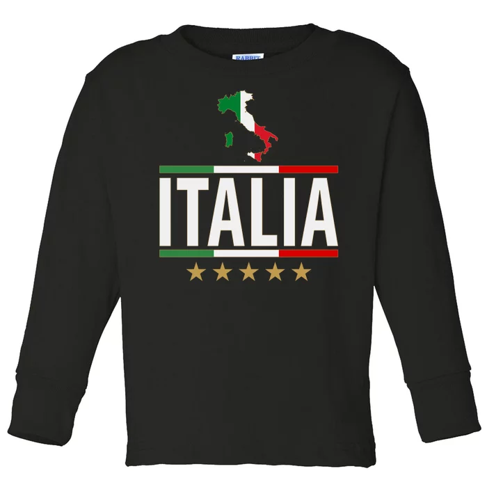 Italia Italy Soccer Football Champions Toddler Long Sleeve Shirt