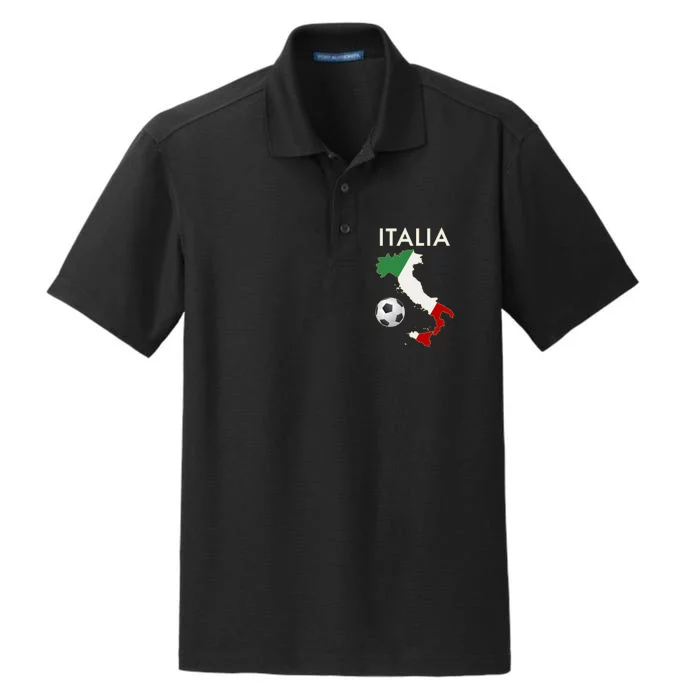 Italia Italy Soccer Football Map Flag colors Dry Zone Grid Performance Polo