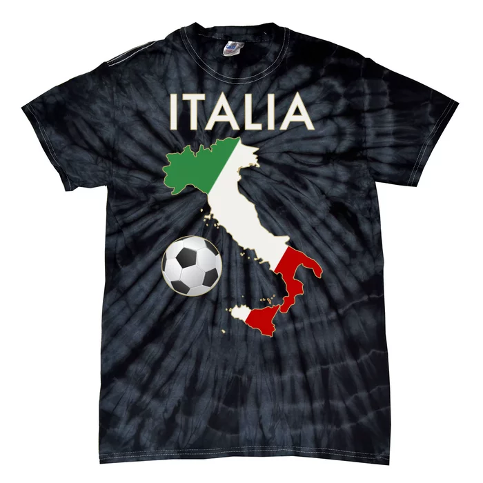 Italia Italy Soccer Football Map Flag colors Tie-Dye T-Shirt