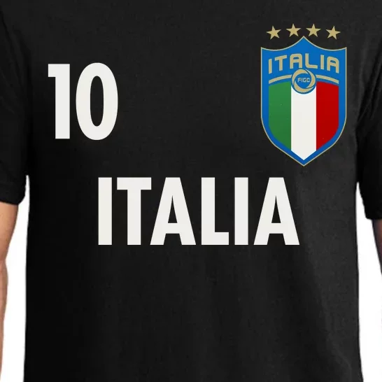 Italia Italy Soccer No 10 Shield Logo Pajama Set