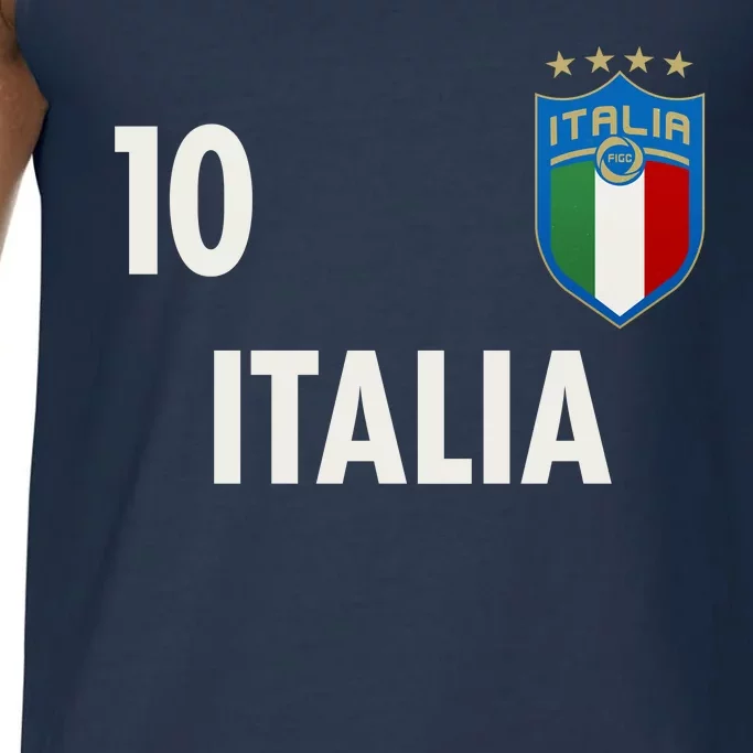 Italia Italy Soccer No 10 Shield Logo Comfort Colors® Tank Top