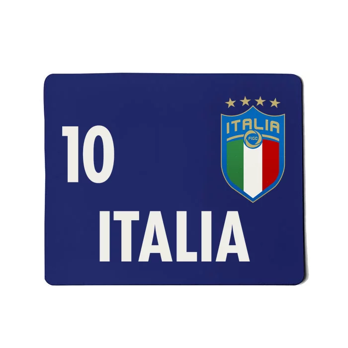 Italia Italy Soccer No 10 Shield Logo Mousepad