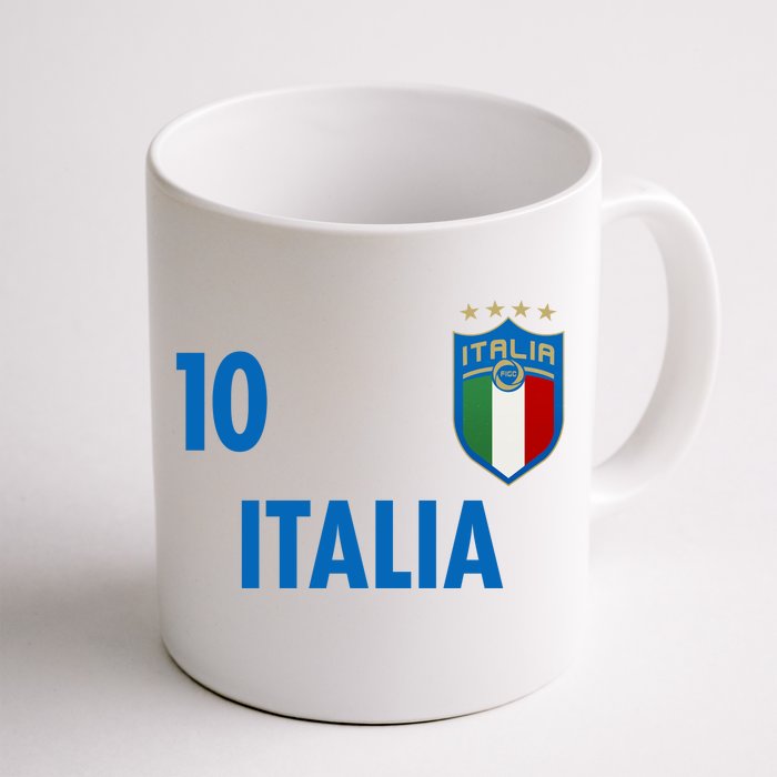 Italia Italy Soccer No 10 Shield Logo Front & Back Coffee Mug