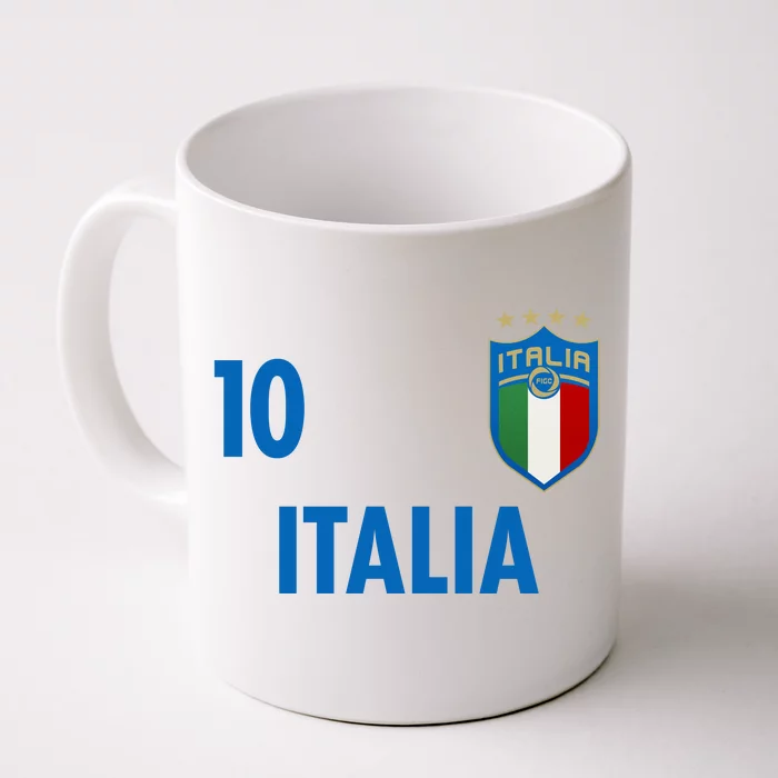 Italia Italy Soccer No 10 Shield Logo Front & Back Coffee Mug