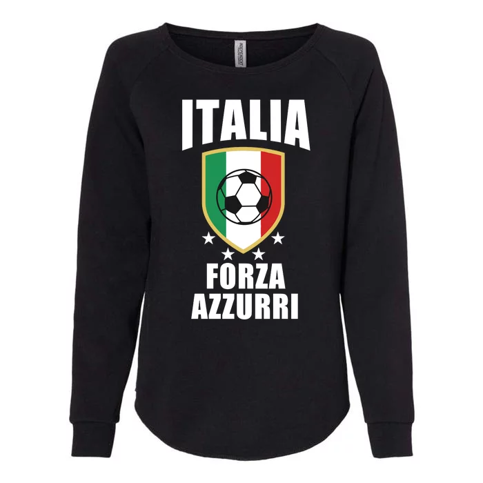 Italia Soccer Forza Azzurri Womens California Wash Sweatshirt