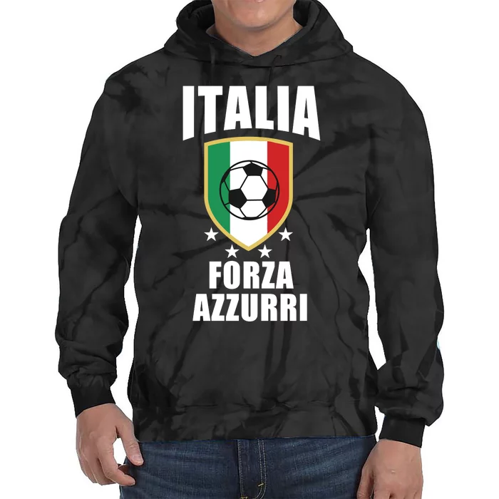 Italia Soccer Forza Azzurri Tie Dye Hoodie