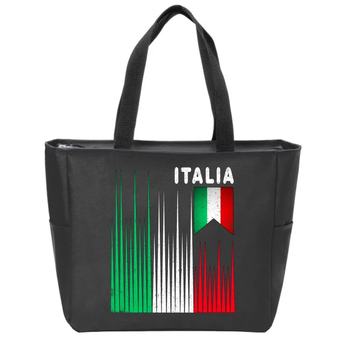 Italia Soccer Jersey Vintage Zip Tote Bag