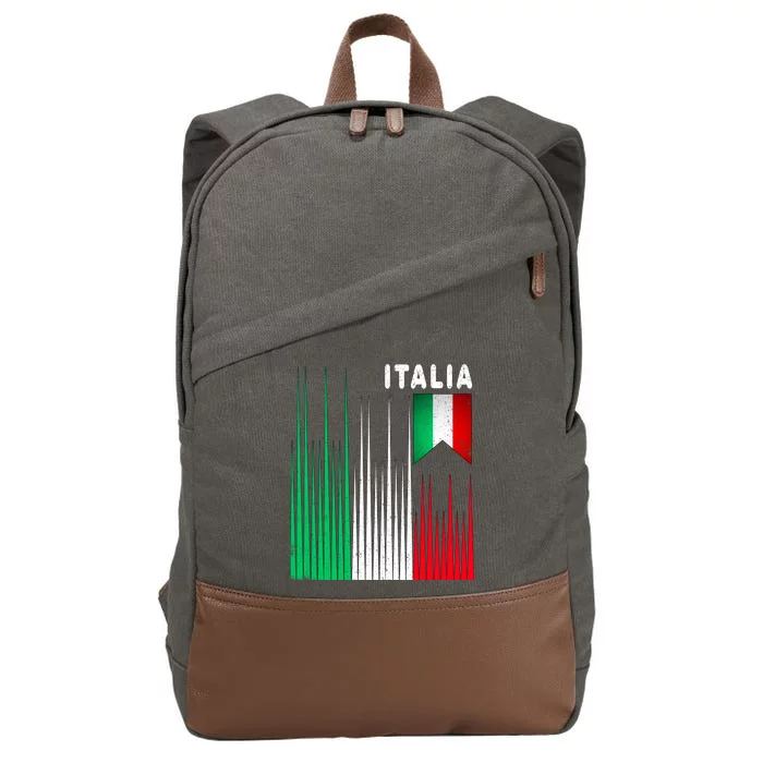 Italia Soccer Jersey Vintage Cotton Canvas Backpack