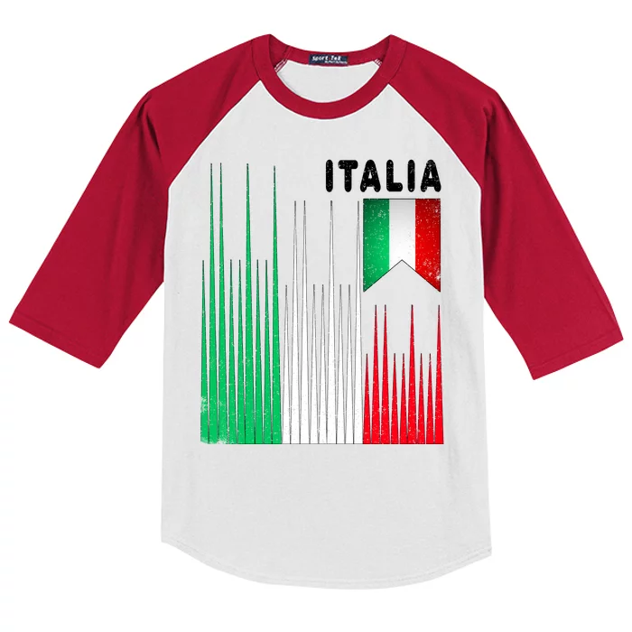 Italia Soccer Jersey Vintage Kids Colorblock Raglan Jersey