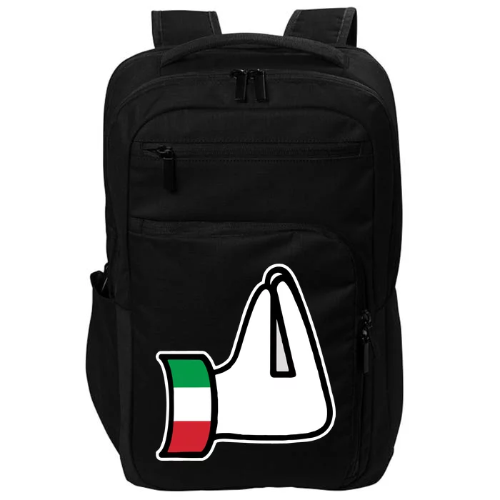 Italian Hand Gesture Funny Impact Tech Backpack