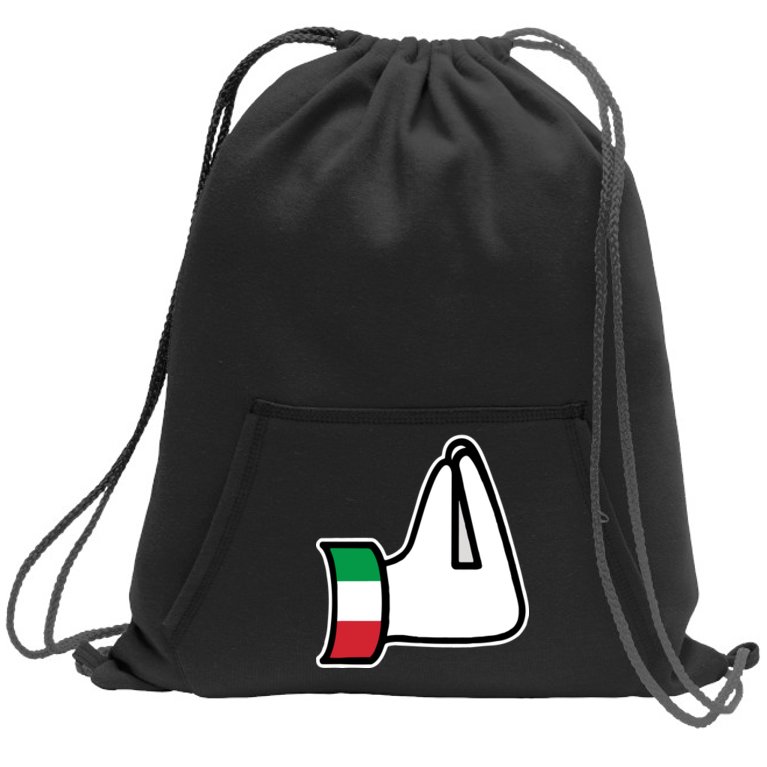 Italian Hand Gesture Funny Sweatshirt Cinch Pack Bag