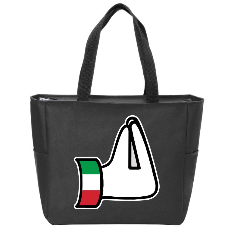 Italian Hand Gesture Funny Zip Tote Bag