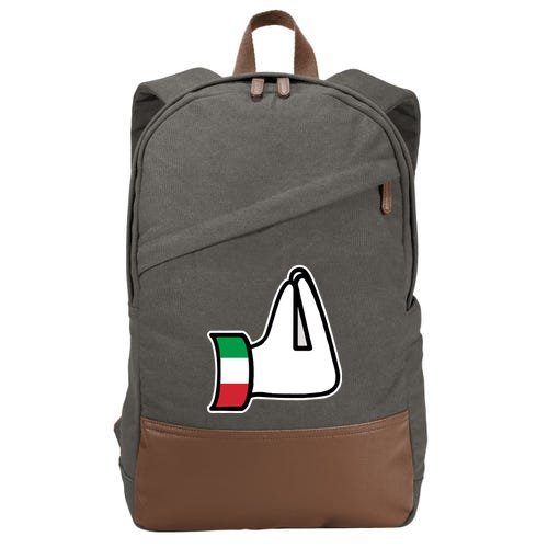 Italian Hand Gesture Funny Cotton Canvas Backpack