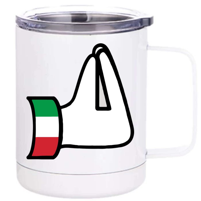 Italian Hand Gesture Funny Front & Back 12oz Stainless Steel Tumbler Cup