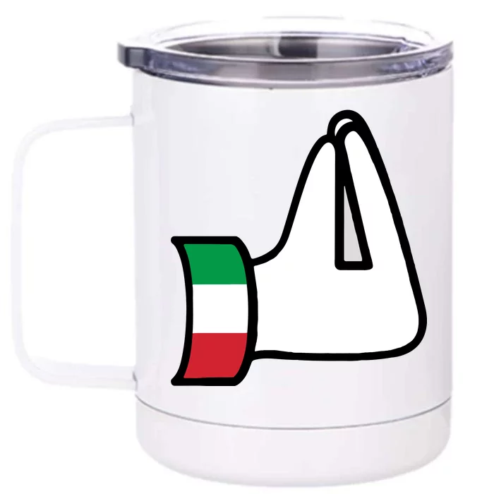 Italian Hand Gesture Funny Front & Back 12oz Stainless Steel Tumbler Cup