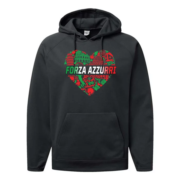 Italian Heart Forza Azzurri Performance Fleece Hoodie