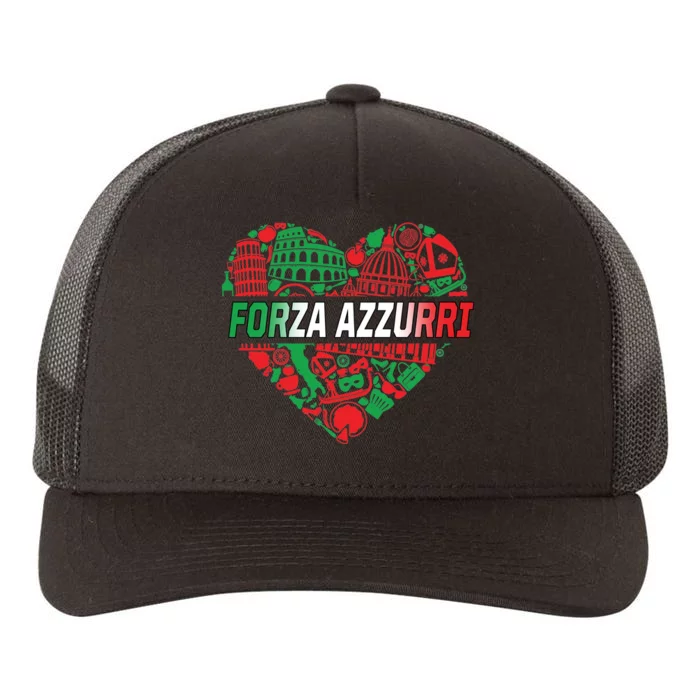 Italian Heart Forza Azzurri Yupoong Adult 5-Panel Trucker Hat