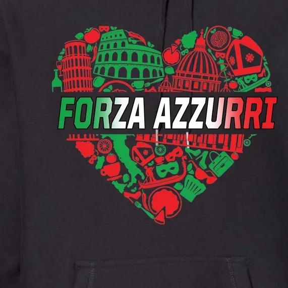 Italian Heart Forza Azzurri Premium Hoodie