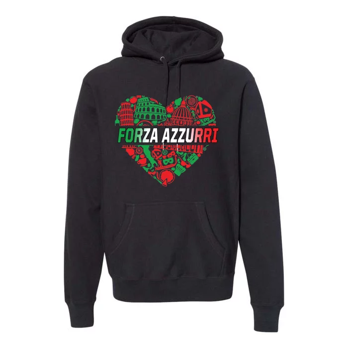 Italian Heart Forza Azzurri Premium Hoodie