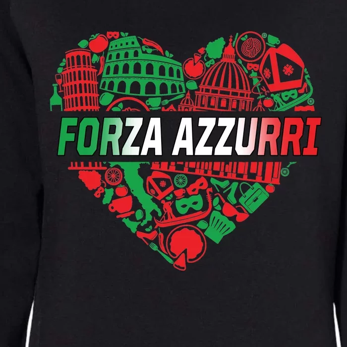 Italian Heart Forza Azzurri Womens California Wash Sweatshirt