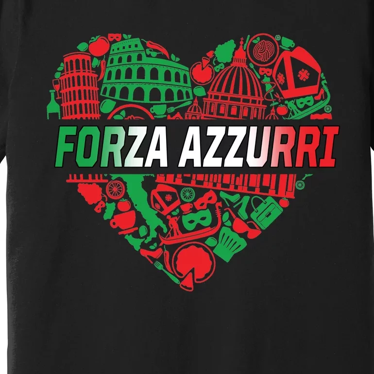 Italian Heart Forza Azzurri Premium T-Shirt