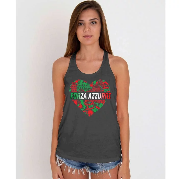 Italian Heart Forza Azzurri Women's Knotted Racerback Tank