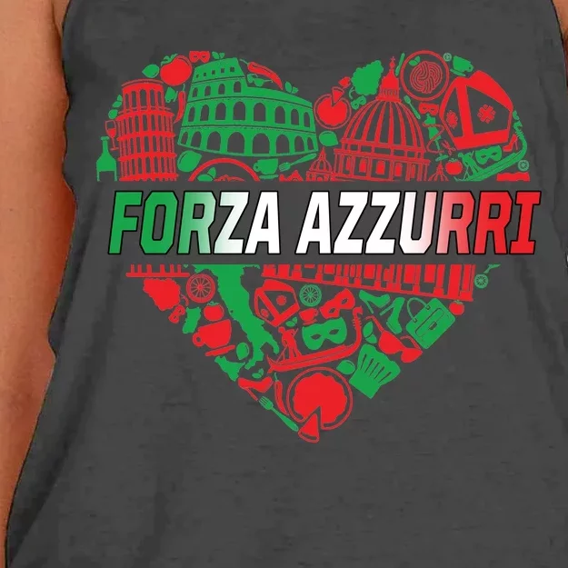 Italian Heart Forza Azzurri Women's Knotted Racerback Tank