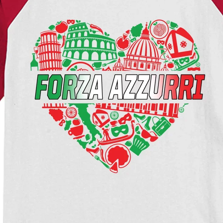 Italian Heart Forza Azzurri Kids Colorblock Raglan Jersey