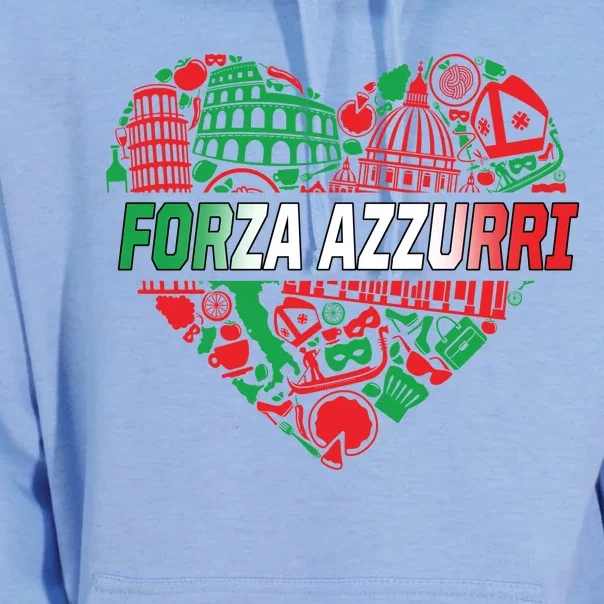 Italian Heart Forza Azzurri Unisex Surf Hoodie