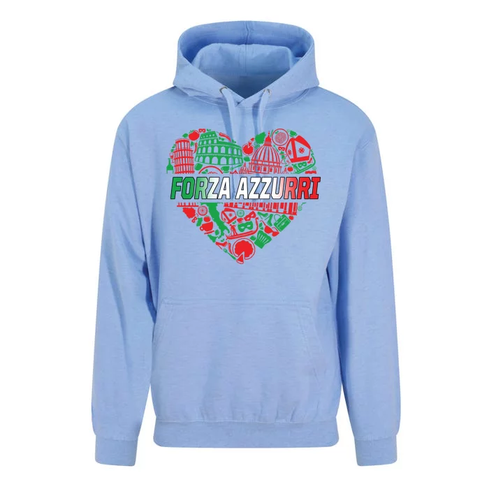 Italian Heart Forza Azzurri Unisex Surf Hoodie