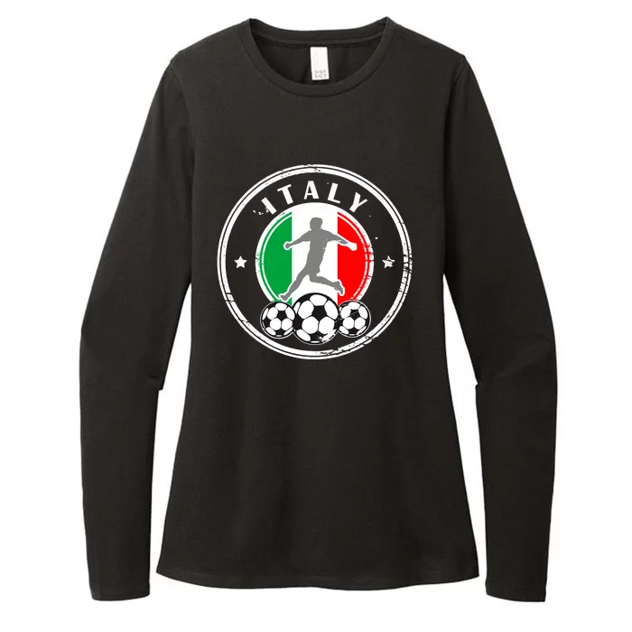 Italian Italia Soccer Italy Womens CVC Long Sleeve Shirt