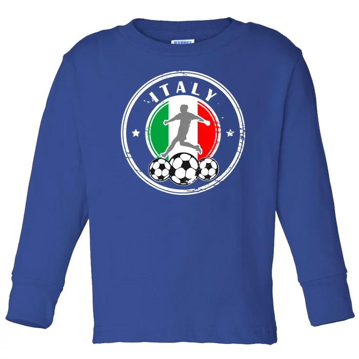 Italian Italia Soccer Italy Toddler Long Sleeve Shirt