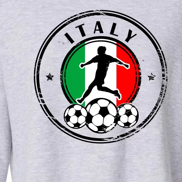 Italian Italia Soccer Italy Cropped Pullover Crew