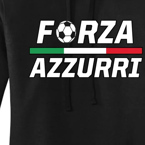 Italian Soccer Forza Azzurri Women's Pullover Hoodie