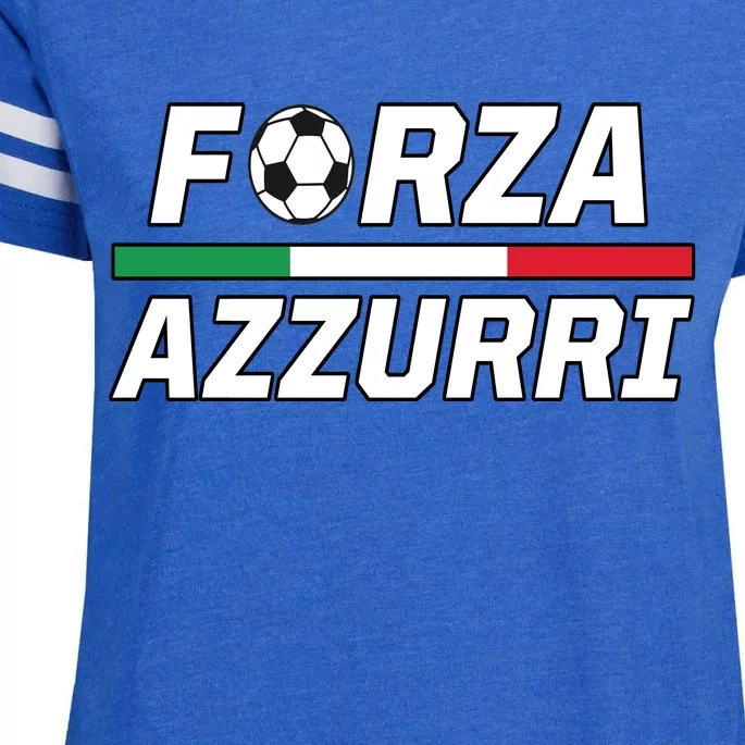 Italian Soccer Forza Azzurri Enza Ladies Jersey Football T-Shirt