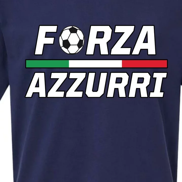 Italian Soccer Forza Azzurri Sueded Cloud Jersey T-Shirt