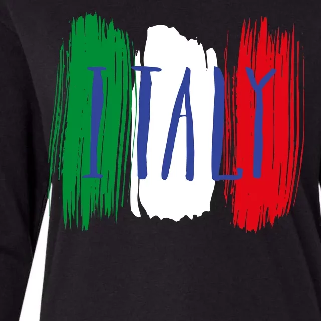 Italy Womens Cotton Relaxed Long Sleeve T-Shirt