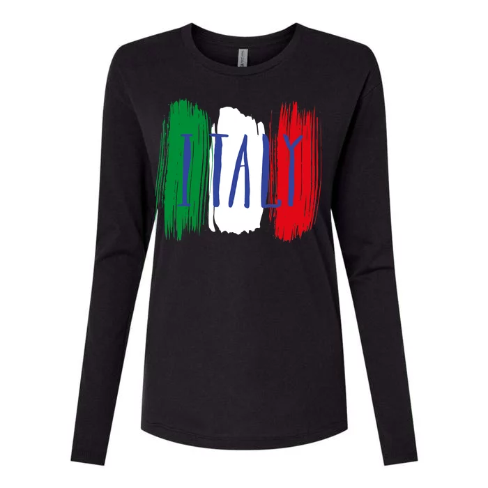 Italy Womens Cotton Relaxed Long Sleeve T-Shirt