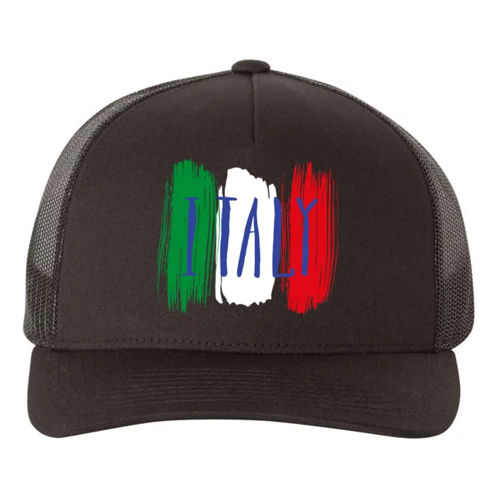 Italy Yupoong Adult 5-Panel Trucker Hat