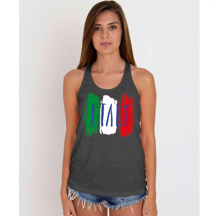 Italy Women's Knotted Racerback Tank